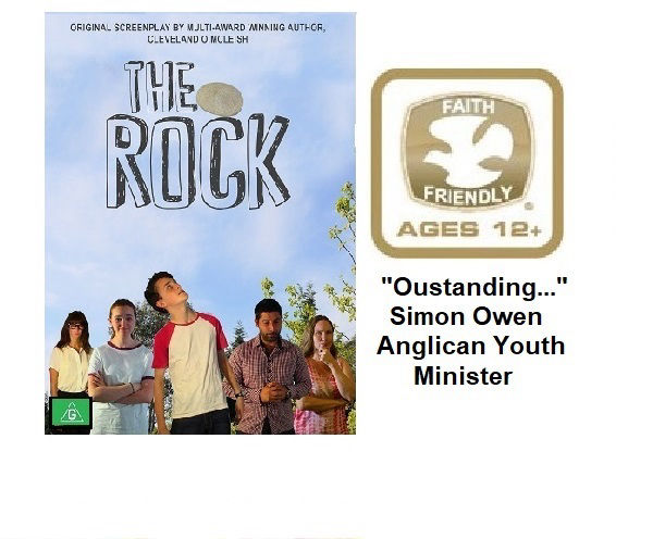 The Rock Poster with dove award and testimony soundbite